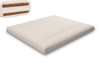 Materac 180x200 naturalny z wełną, lateksem i 2x kokosem - Futon Pascall Comfort Wool Hard Ecru