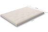 Materac 140x200 naturalny - Futon Pascall Slim Natural Gołębi Popiel