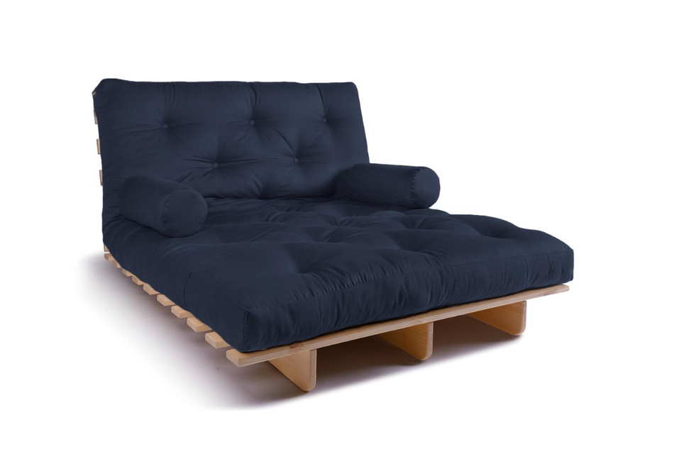 Sofa rozkładana 120x200 - Slim Exclusive Classic - Pascall Futon Granatowy