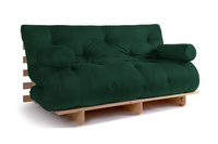 Sofa rozkładana 160x200 - Slim Basic Classic - Pascall Futon Butelkowa Zieleń