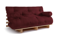 Sofa rozkładana 160x200 - Slim Comfort Classic - Pascall Futon Bordowy