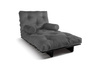 Sofa rozkładana 90x200 - Slim Basic Black - Pascall Futon Szary
