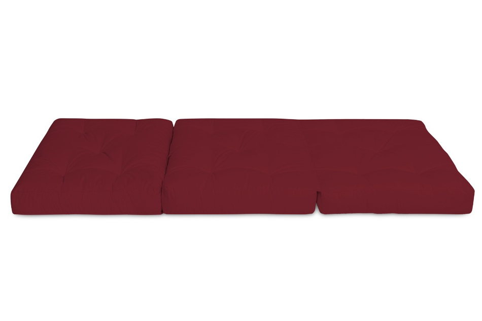 Materac Składany 90x200 z lateksem - Futon Pascall Flex Latex Bordowy