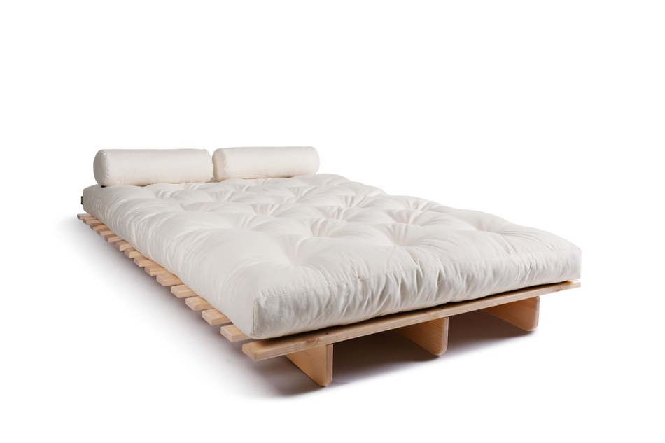 Sofa rozkładana 120x200 - Slim Exclusive Classic - Pascall Futon Ecru