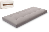 Materac 90x200 naturalny z kokosem i 2x lateks - Futon Pascall Comfort Relax Szary