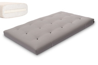 Futon Pascall Medium Latex - Materac 120x200 Szary - naturalny z lateksem