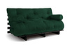 Sofa rozkładana 160x200 - Slim Basic Black - Pascall Futon Butelkowa Zieleń