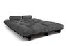Sofa rozkładana 160x200 - Slim Basic Black - Pascall Futon Szary
