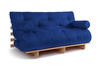 Sofa rozkładana 160x200 - Slim Exclusive Classic - Pascall Futon Modrakowy