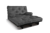 Sofa rozkładana 120x200 - Slim Basic Black - Pascall Futon Szary