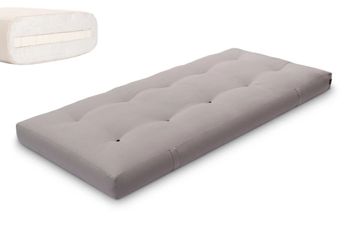Szary \ Włóknina bawełniana + 3 cm warstwa lateksu \ 90x200 cm