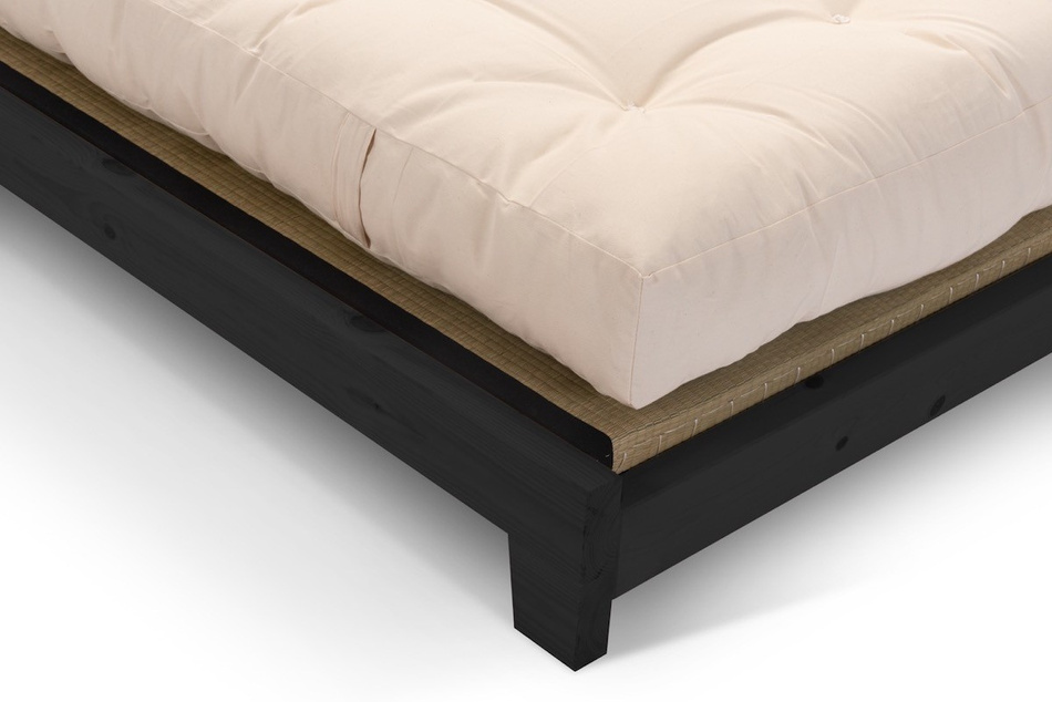 Pascall Łóżko Drewniane 90x200 - Aisha Basic Black Tatami