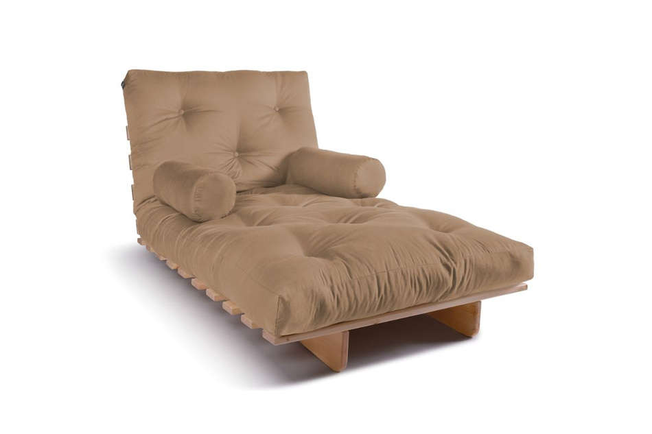 Sofa rozkładana 90x200 - Slim Exclusive Classic - Pascall Futon Beżowy