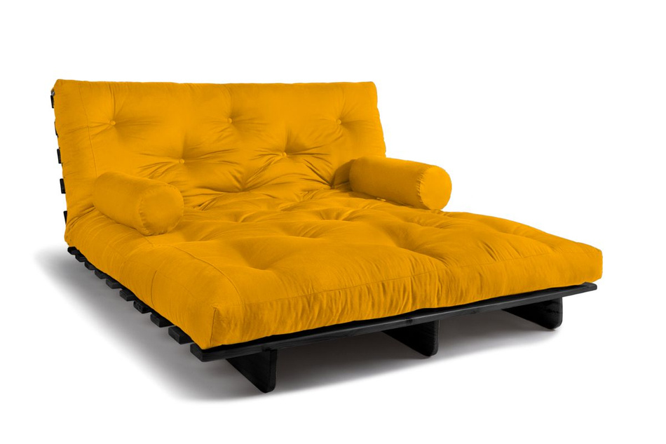 Sofa rozkładana 160x200 - Slim Exclusive Black - Pascall Futon Miodowy