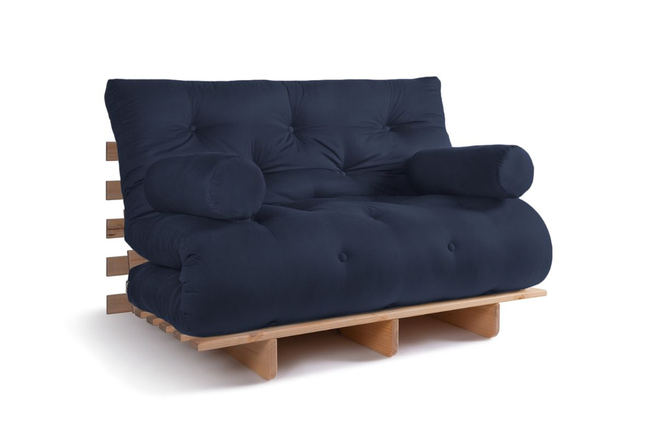 Sofa rozkładana 120x200 - Slim Exclusive Classic - Pascall Futon Granatowy