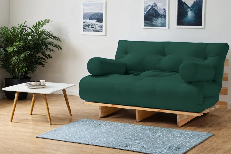 Sofa rozkładana 160x200 - Slim Comfort Black - Pascall Futon Ceglany