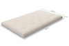 Materac 120x200 naturalny z lateksem - Futon Pascall Slim Duo Latex Ecru