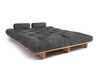 Sofa rozkładana 160x200 - Slim Exclusive Classic - Pascall Futon Szary