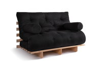 Sofa rozkładana 120x200 - Slim Exclusive Classic - Pascall Futon Czarny