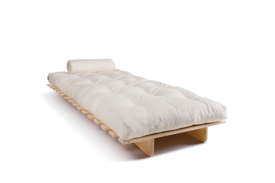 Sofa rozkładana 90x200 - Slim Exclusive Classic - Pascall Futon Ecru