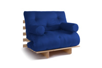 Sofa rozkładana 90x200 - Slim Basic Classic - Pascall Futon Modrakowy