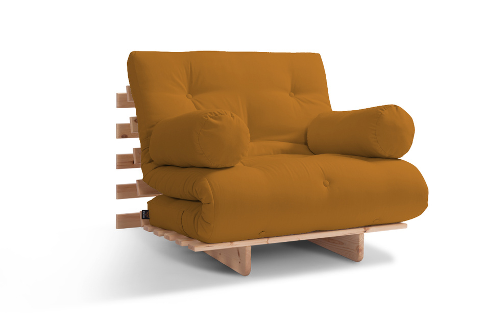 Sofa ogrodowa 90x200 rozkładana - Freedom Classic - Pascall Futon Mostaza