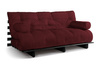 Sofa rozkładana 180x200 - Slim Basic Black - Pascall Futon Bordowy