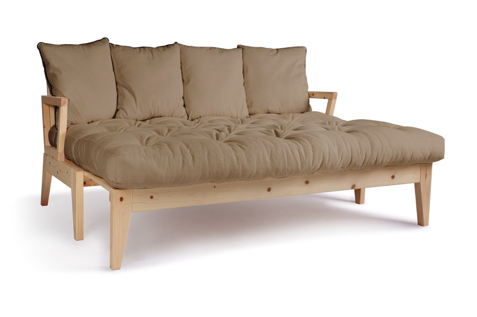 Sofa rozkładana 200 cm - Sakura - Pascall Futon Beżowy
