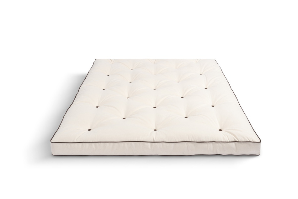 Materac 140x200 naturalny z lateksem - Futon Pascall Slim Duo Latex Kedro Ecru