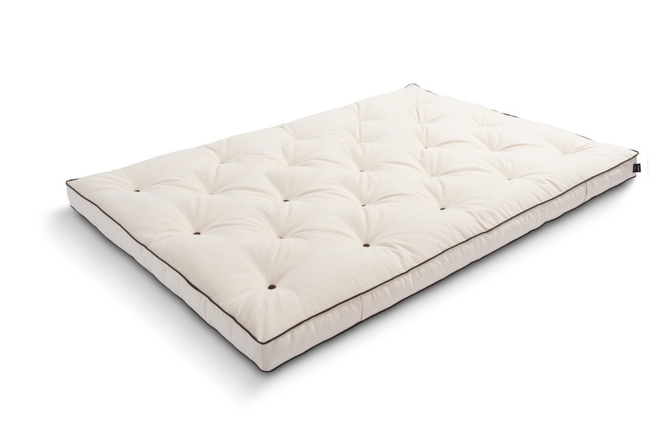 Materac 140x200 naturalny z lateksem - Futon Pascall Slim Duo Latex Kedro Ecru