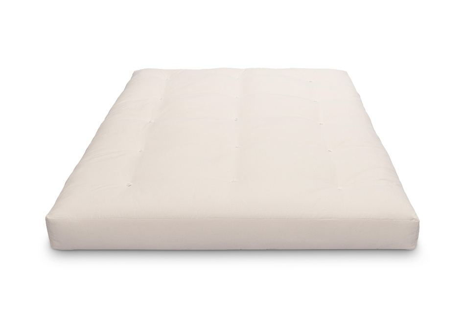 Materac 140x200 naturalny z wełną, lateksem i 2x kokosem - Futon Pascall Comfort Wool Hard Ecru