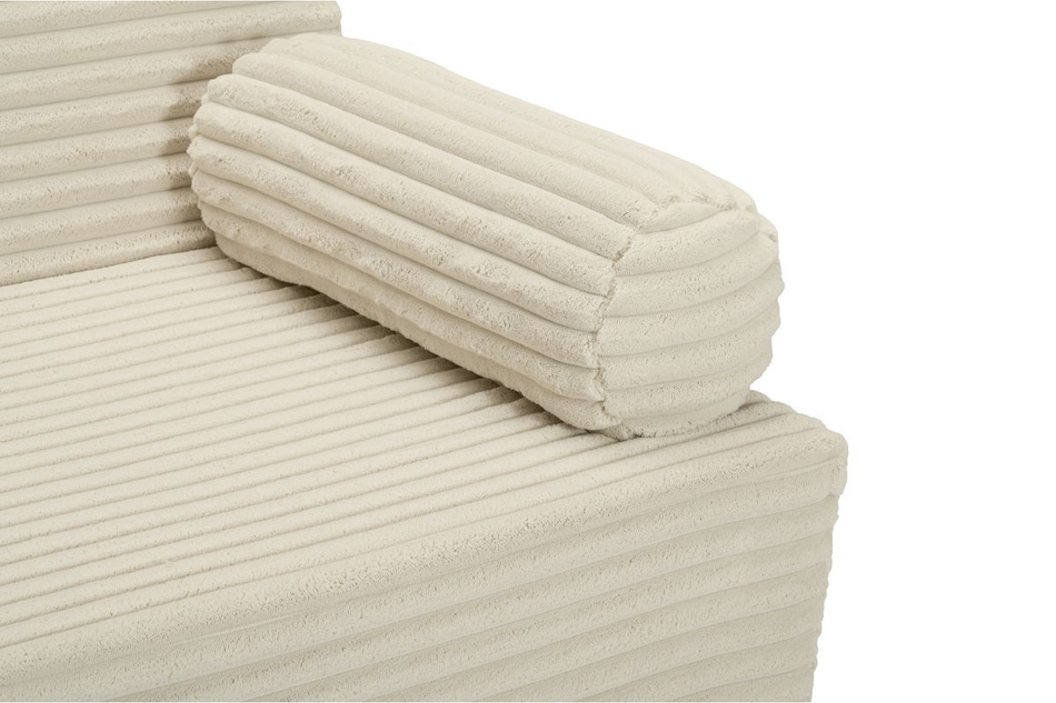 Sofa rozkładana flexio 140x200 - Pascall - sztruksowy Kremowy