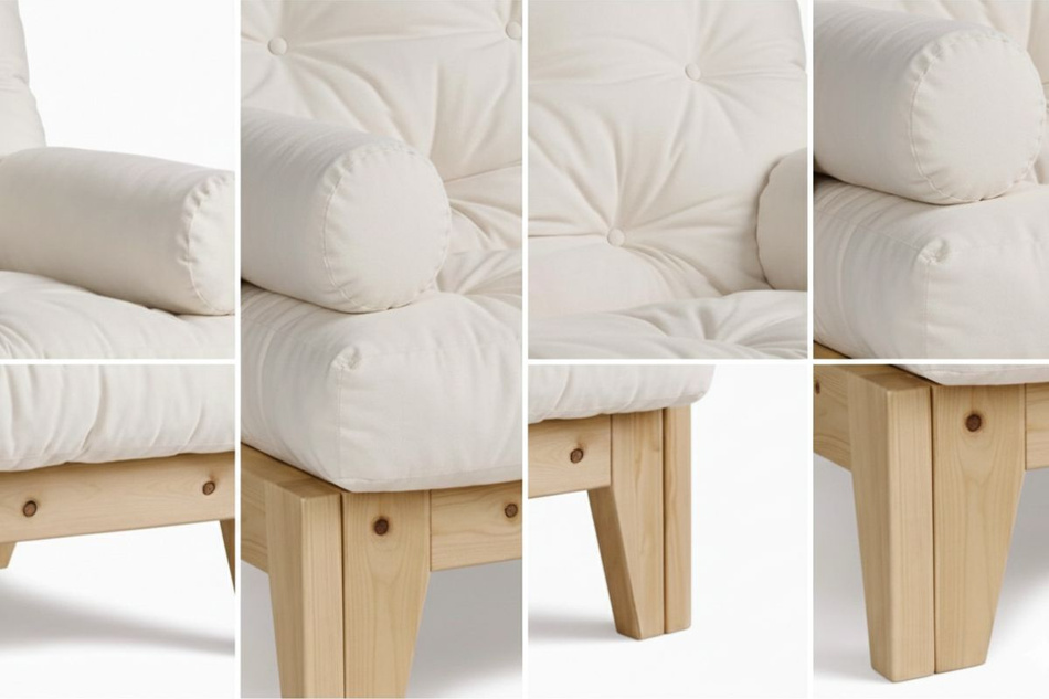 Fotel Sakura - Pascall Futon Modrakowy