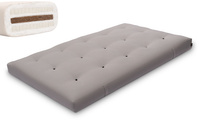 Materac 120x200 naturalny z kokosem i 2x lateks - Futon Pascall Comfort Relax Szary
