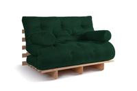 Sofa rozkładana 120x200 - Slim Exclusive Classic - Pascall Futon Butelkowa Zieleń
