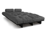 Sofa rozkładana 140x200 - Slim Comfort Black - Pascall Futon Szary