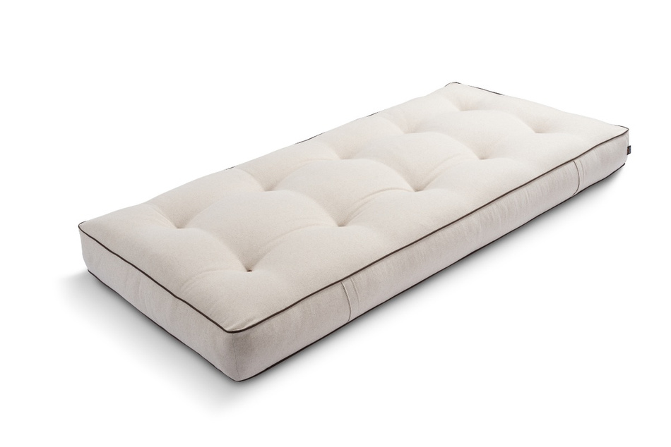 Materac 90x200 naturalny z wełną, lateksem i 2x kokosem - Futon Pascall Comfort Wool Hard Kedro Len