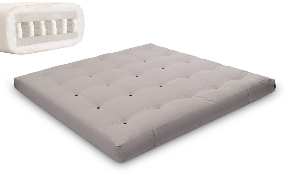 Materac 200x200 - Futon Hybrid Pocket H3 - Pascall Szary