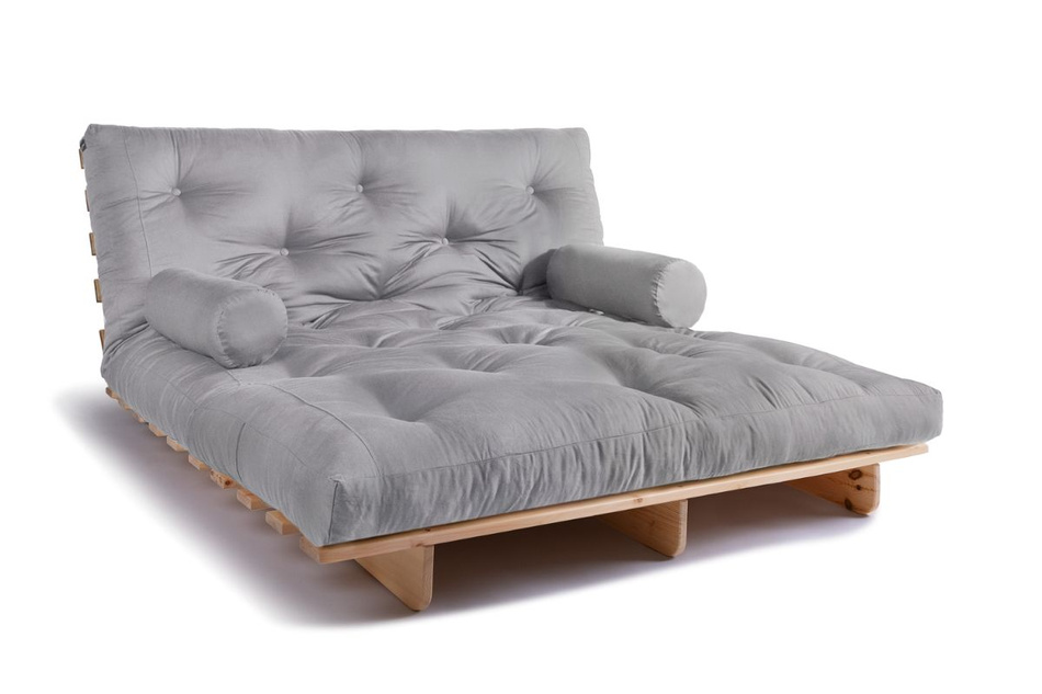 Sofa rozkładana 160x200 - Slim Exclusive Classic - Pascall Futon Gołębi Popiel