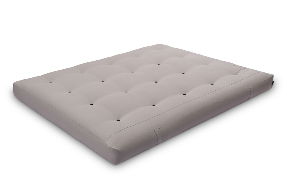 Materac 160x200 naturalny - Futon Pascall Medium Natural Szary