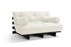 Sofa rozkładana 120x200 - Slim Exclusive Black - Pascall Futon Ecru