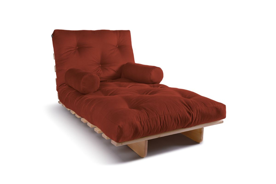 Sofa rozkładana 90x200 - Slim Basic Classic - Pascall Futon Ceglany