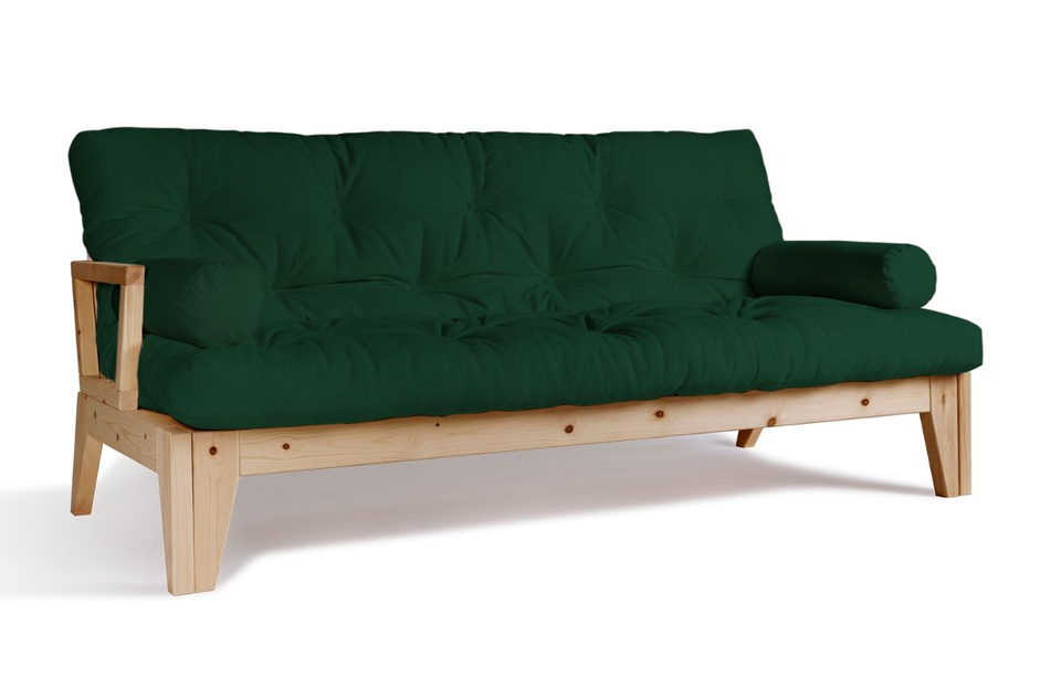 Sofa rozkładana 200 cm - Sakura - Pascall Futon Butelkowa Zieleń
