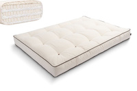 Materac 120x200 naturalny z lateksem - Futon Pascall Comfort Trio Latex Wool Kedro Ecru