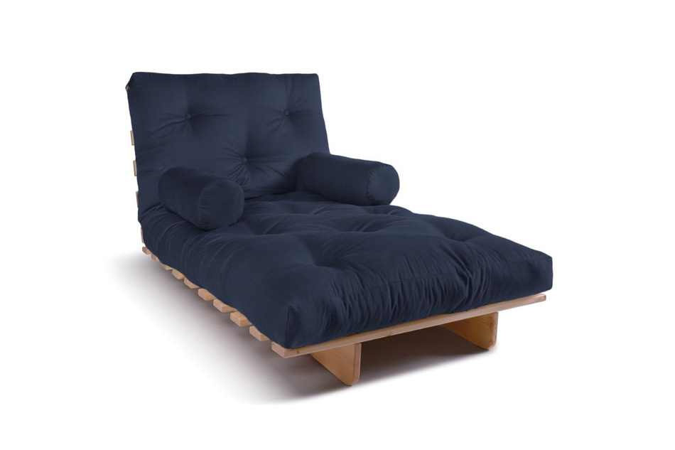 Sofa rozkładana 90x200 - Slim Exclusive Classic - Pascall Futon Granatowy