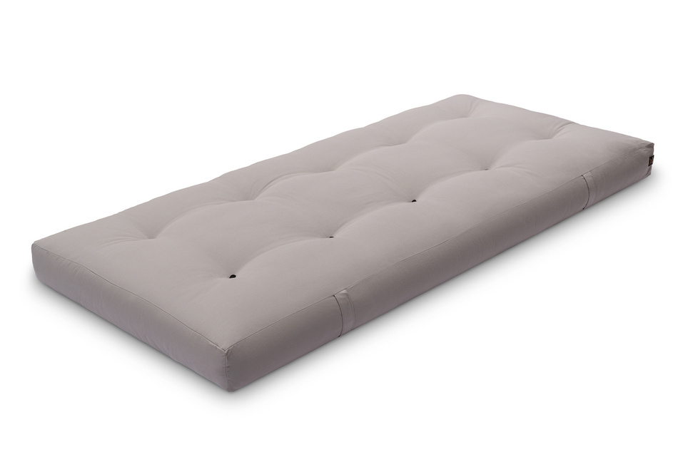 Materac 90x200 naturalny z wełną, kokosem i 2x lateks - Futon Pascall Comfort Wool Szary
