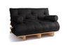 Sofa rozkładana 140x200 - Slim Exclusive Classic - Pascall Futon Czarny