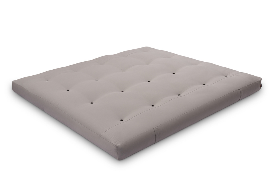 Materac 180x200 naturalny z wełną, lateksem i 2x kokosem - Futon Pascall Comfort Wool Hard Szary