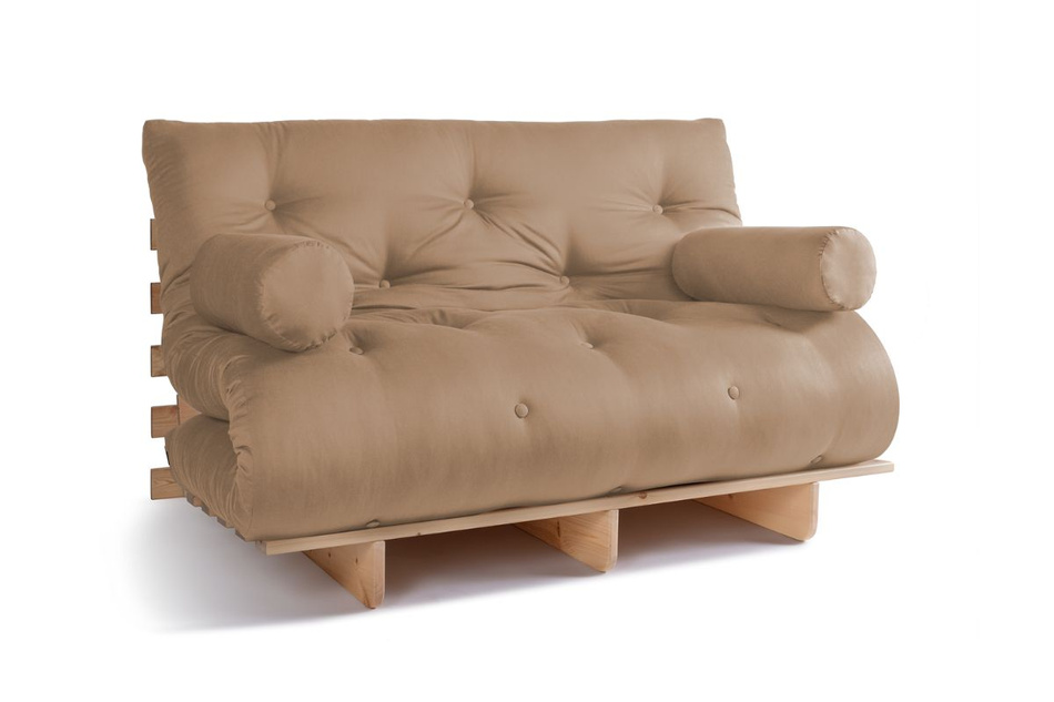 Sofa rozkładana 140x200 - Slim Exclusive Classic - Pascall Futon Beżowy