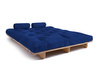Sofa rozkładana 160x200 - Slim Exclusive Classic - Pascall Futon Modrakowy